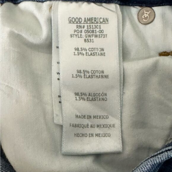 Good American Good Waist High Rise Skinny Jeans Blue 531 Size 0/25 - Picture 10 of 10